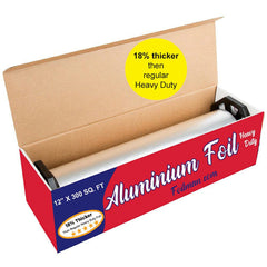 Foilman thick heavy duty aluminum foil roll in corrugated cutter box