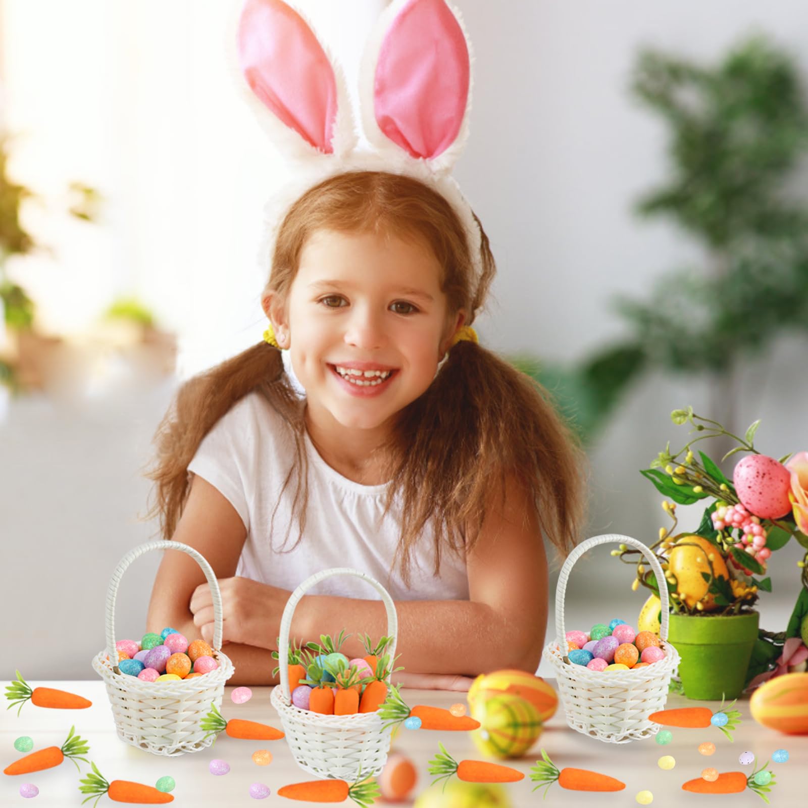 FOIMAS Easter decor set with eggs and carrots