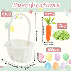 Mini baskets size 4.1 x 3 x 5.9 inches with handles
