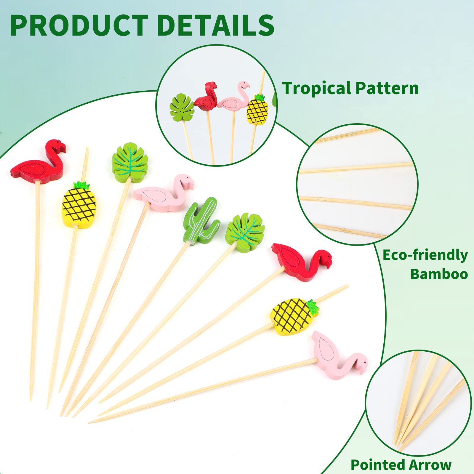 FOIMAS assorted tropical party picks for appetizers