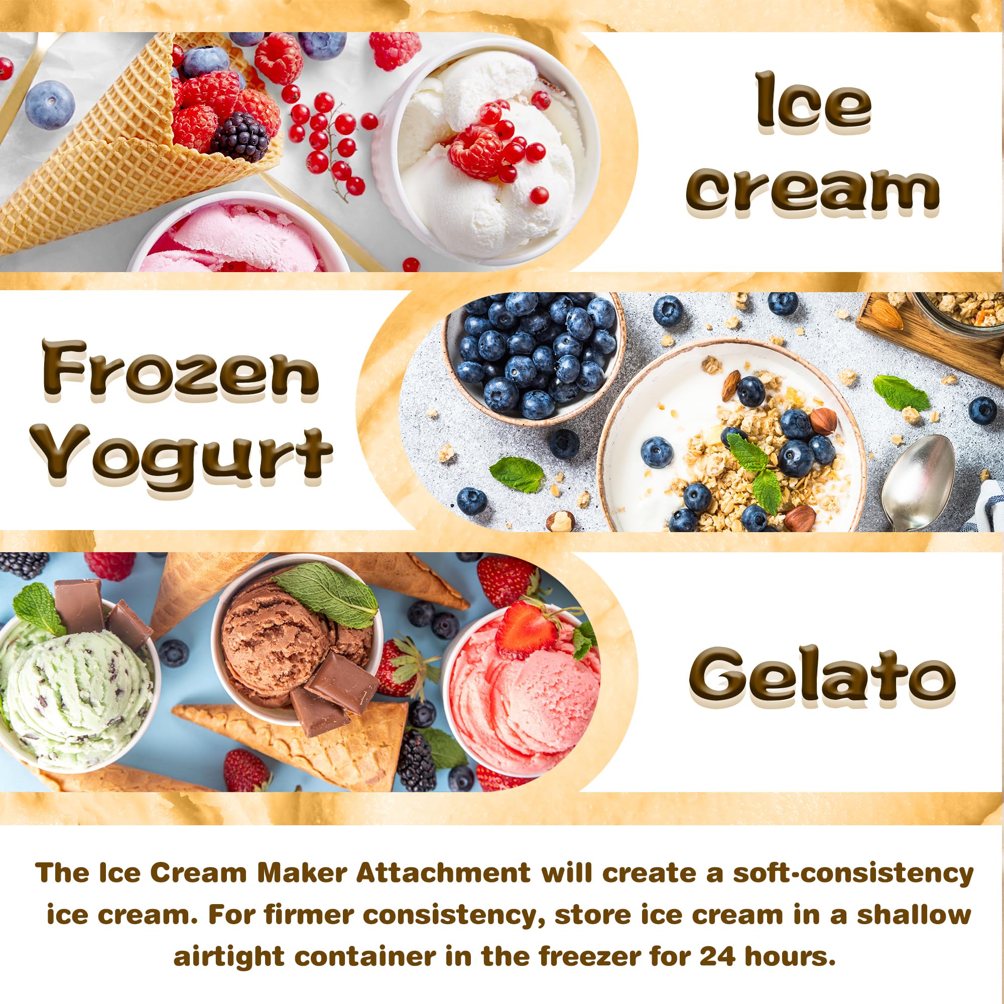 Gift idea for KitchenAid mixer fans with ice cream attachment