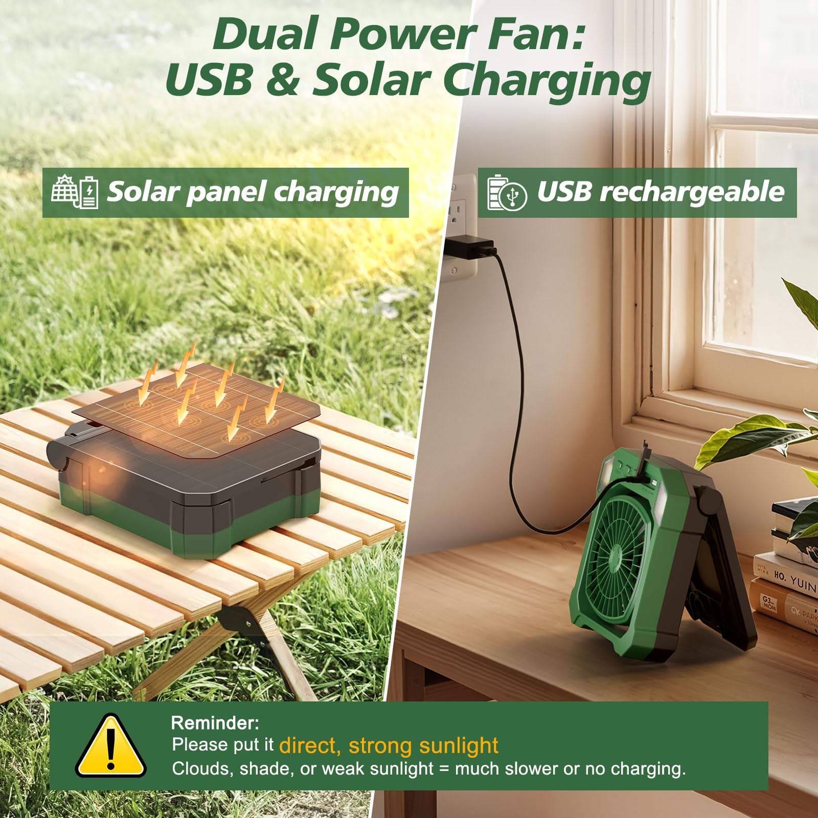 foldable compact camping fan for hiking