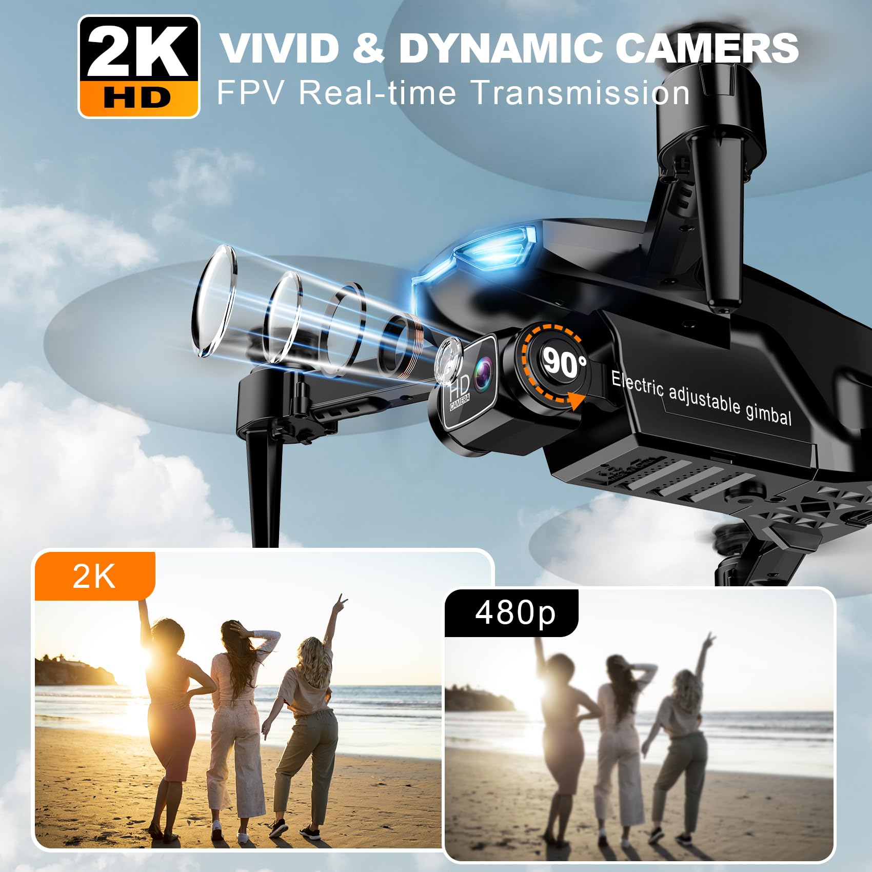 Foldable Loiley drone size 5x3x2 inches