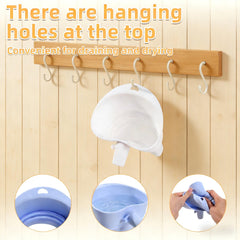 Tilt-head Kitchen Aid funnel with hanging loop for storage