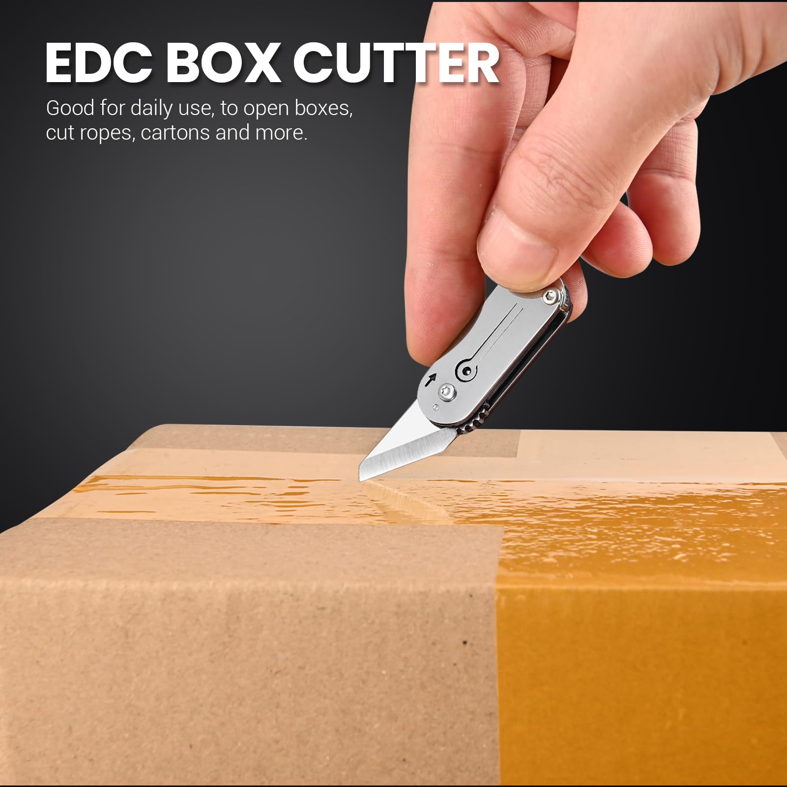 Compact folding knife for outdoors home and office use