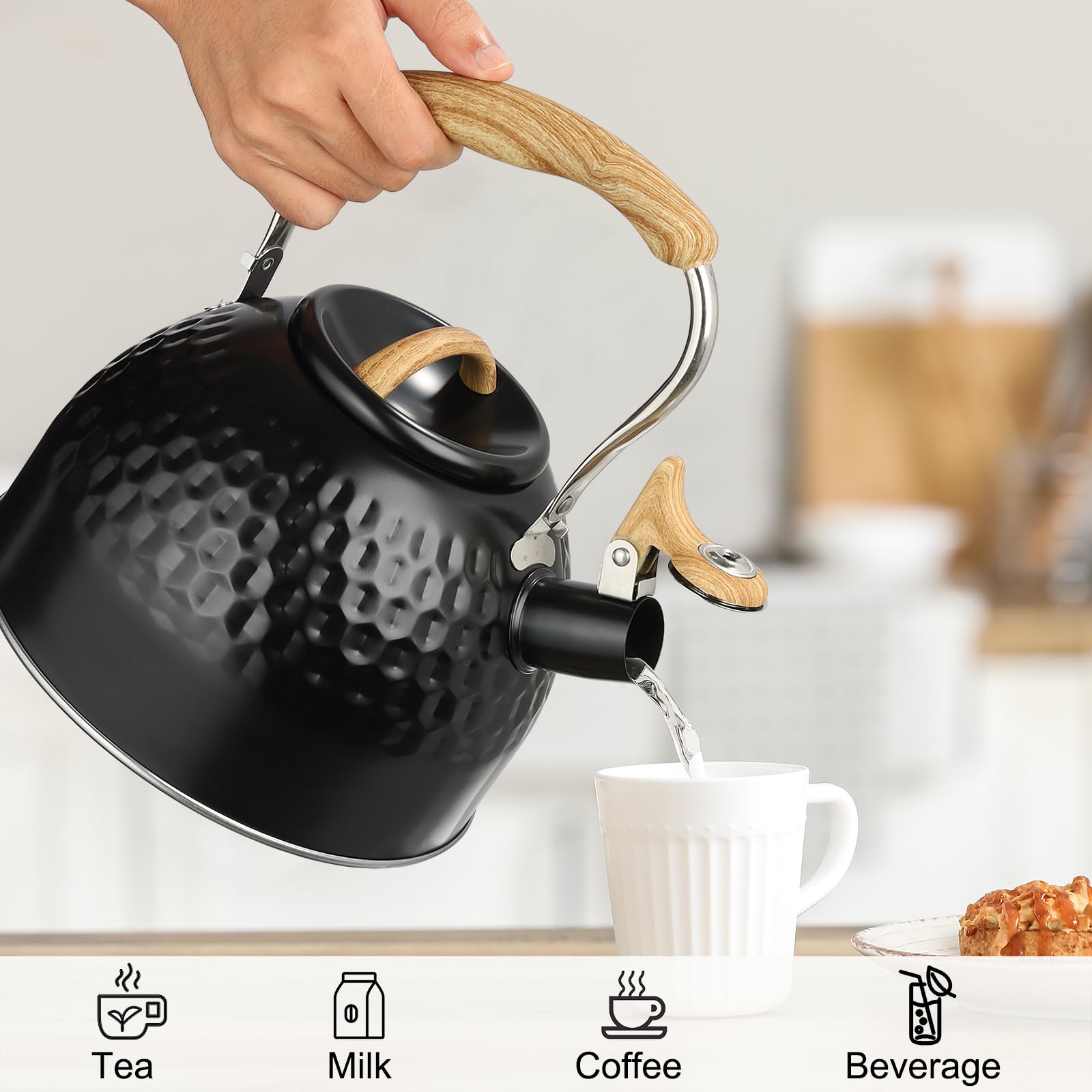 3-L capacity tea kettle for coffee tea and hot water