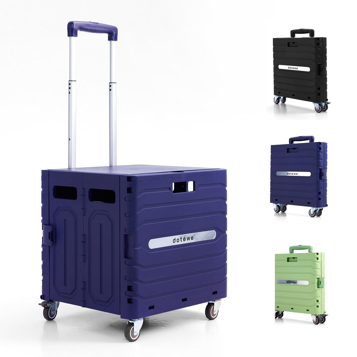 Purple folding utility cart portable on wheels
