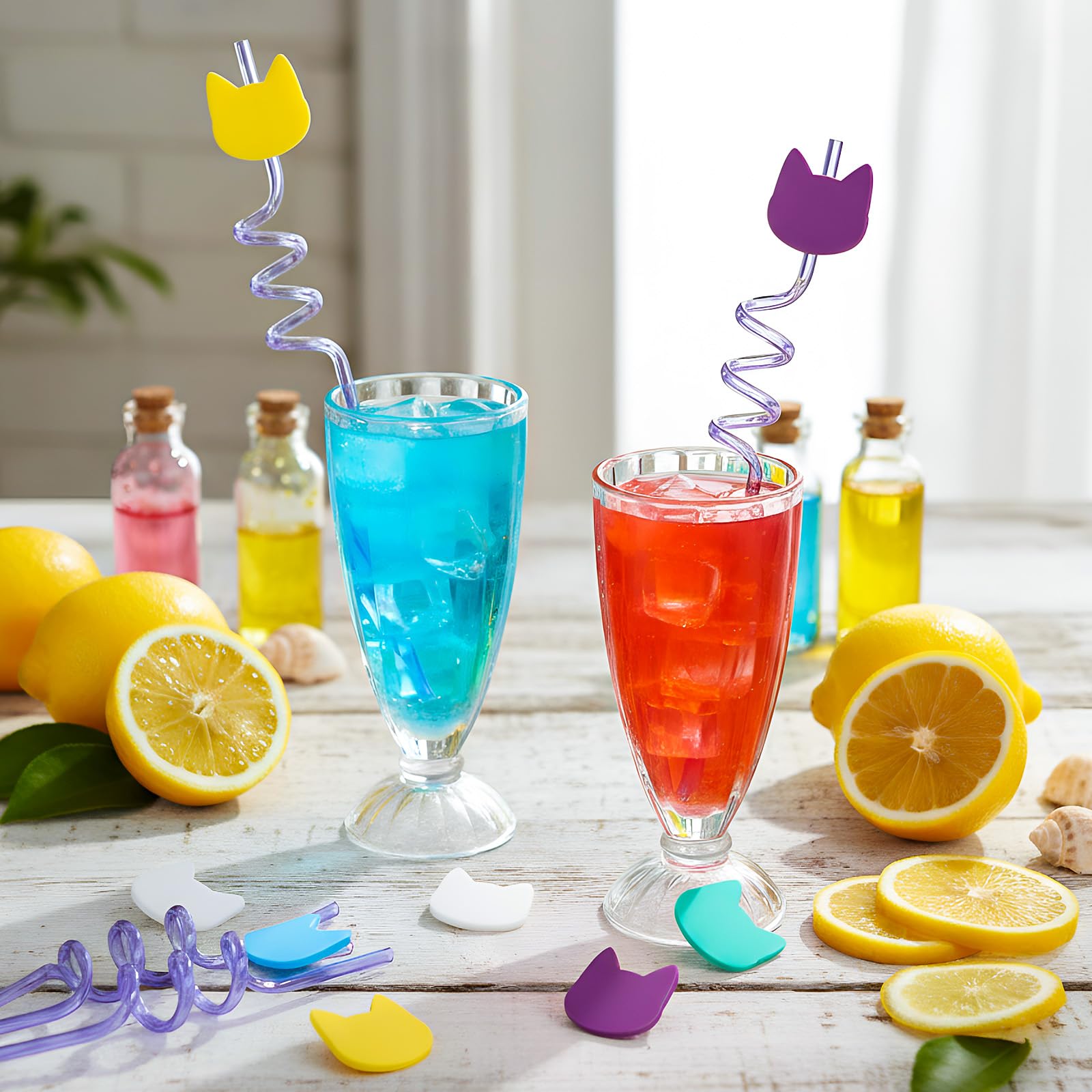 FoldTier cat house party favors straw set image