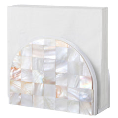 FoldTier mosaic mother of pearl inlay napkin holder
