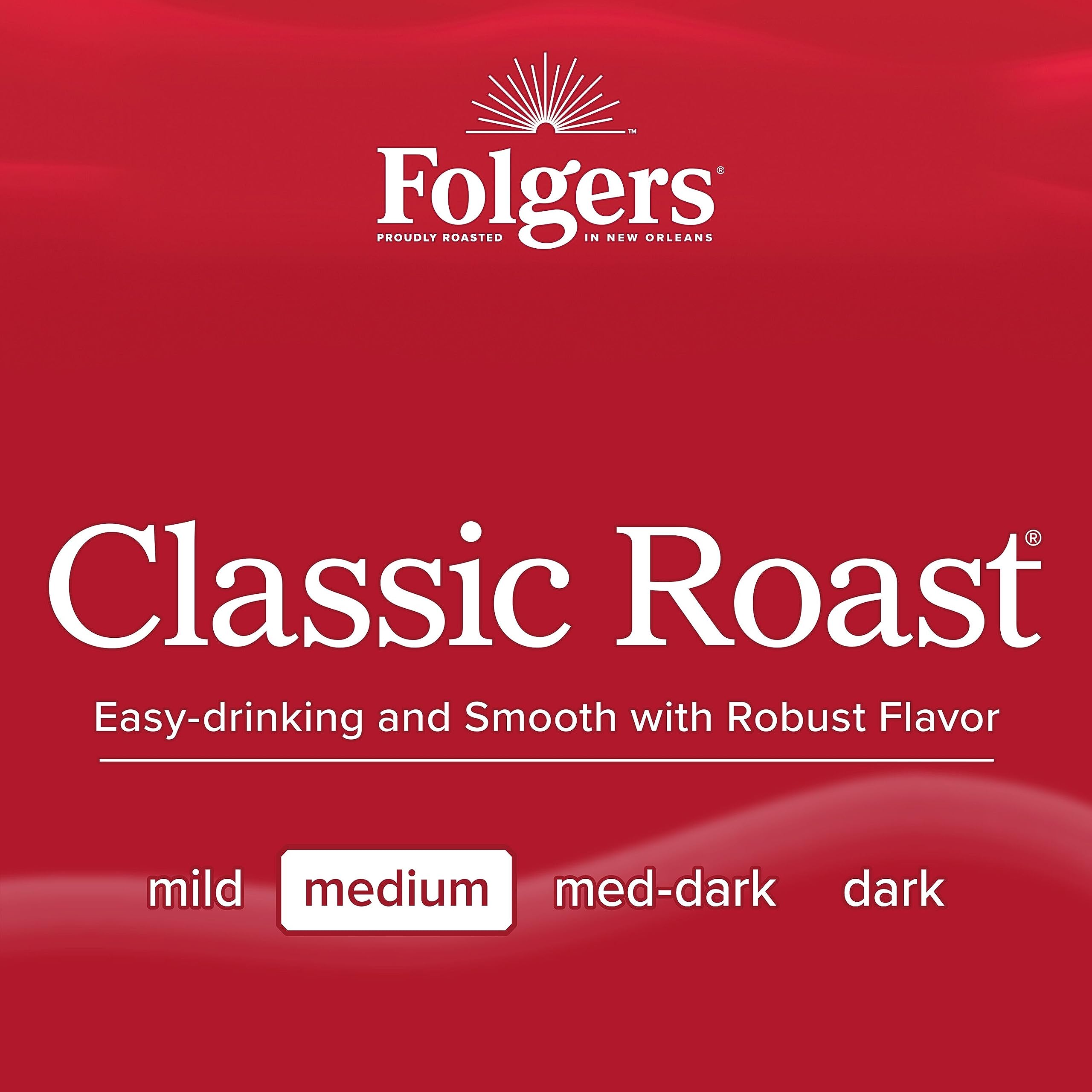 72 count pack of Folgers Classic Roast Coffee K-Cups