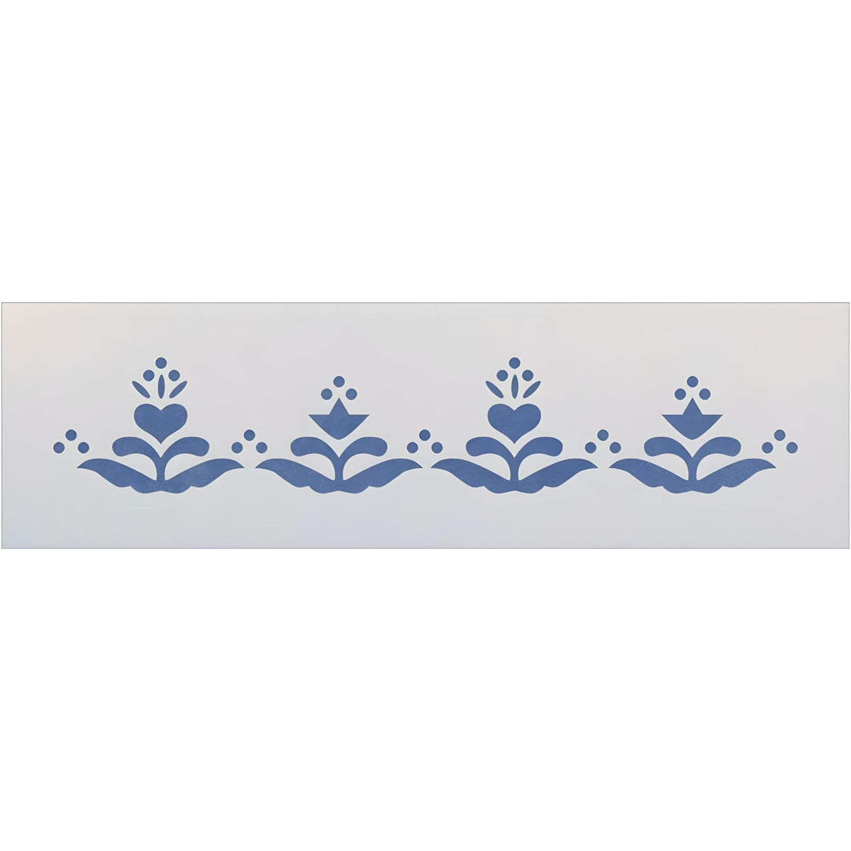 Folk Art Hearts Border Stencil by The Artful Stencil