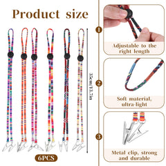 Napkin clip 33cm adjustable bib holder 6 colors