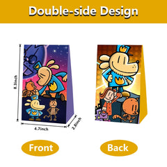 Dog cartoon man party bags by Followarm kraft paper