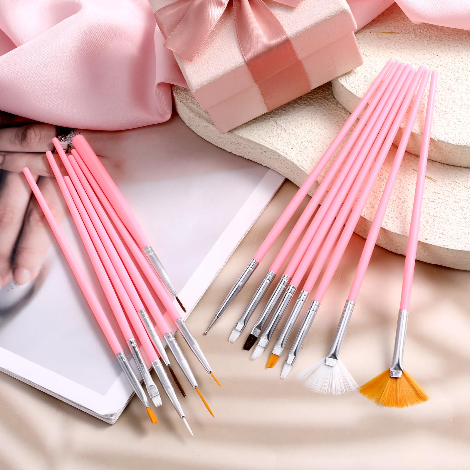 Fondant painting brush kit pink for cake decorating