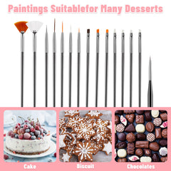Soft bristles ideal for fine lines and patterns in fondant icing