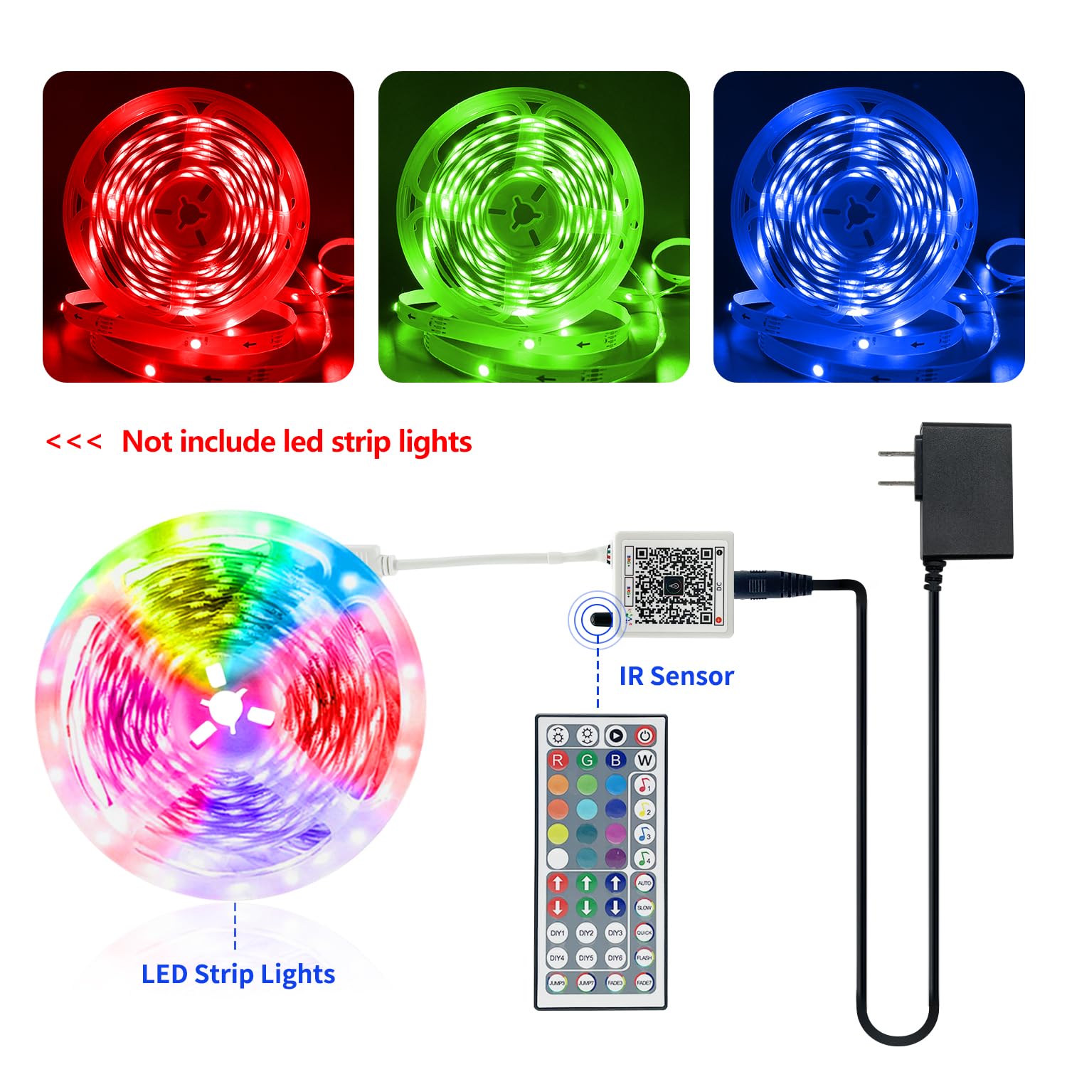 FONEWE RGB LED strip with remote receiver