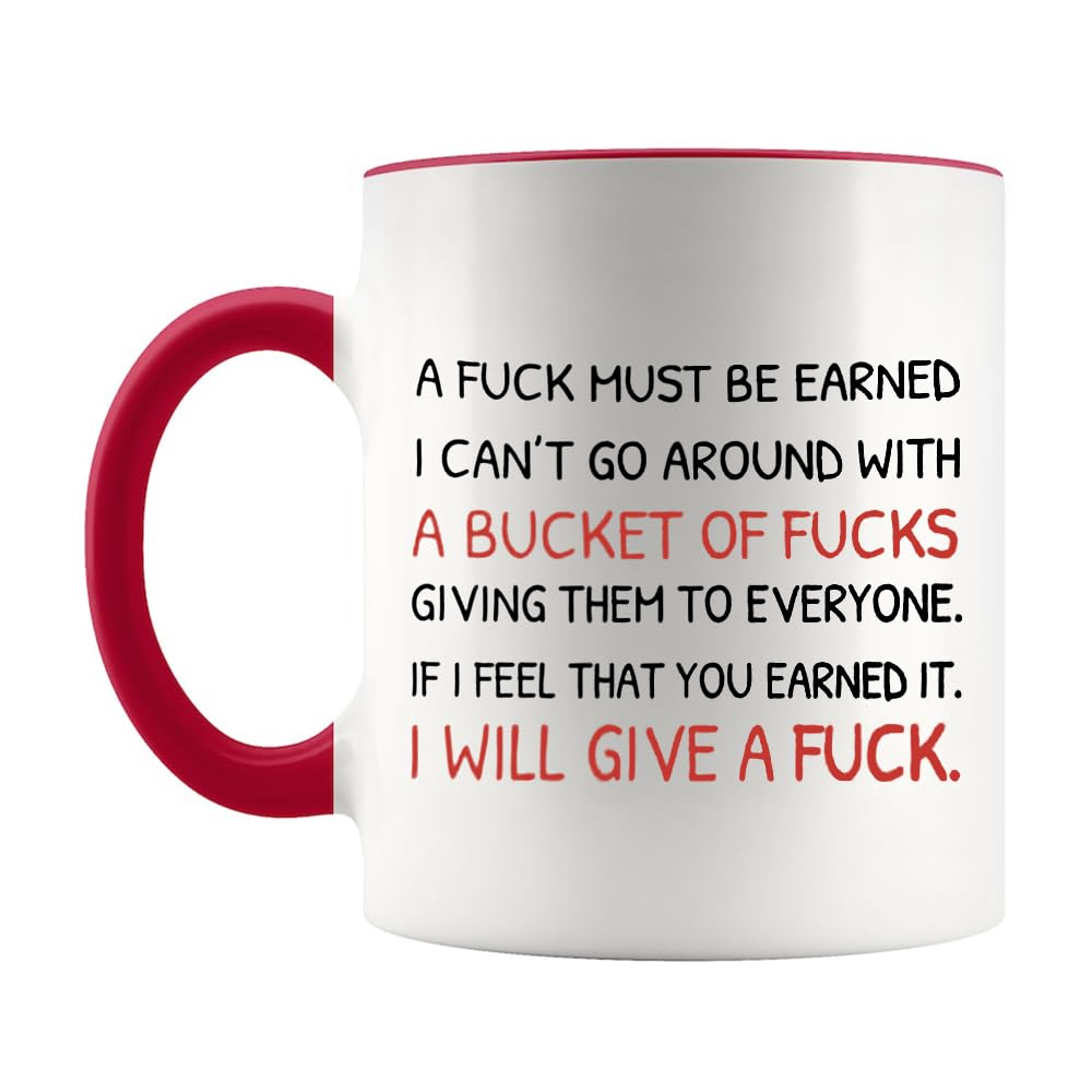 fonhark a fuck must be earned mug front view