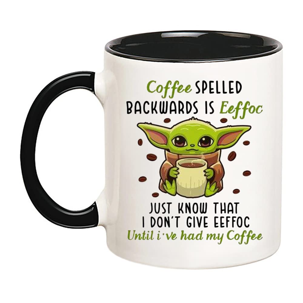 Fonhark Alien Mug 11 oz ceramic coffee cup printed on both sides