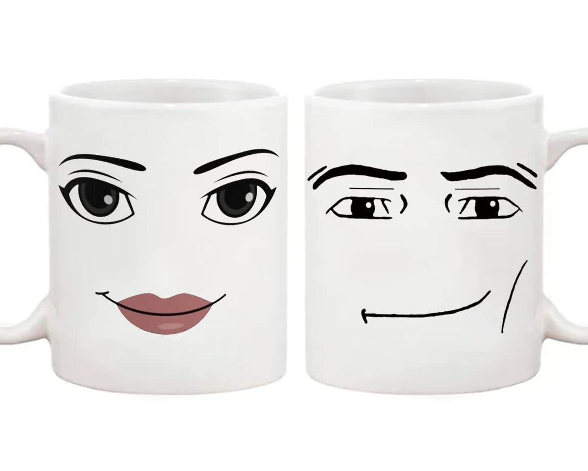 Fonhark Funny Gamer Mug Set 11oz white ceramic pack of 2