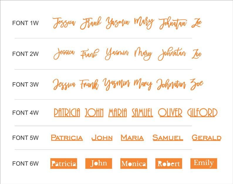 Gold mirror color option for place cards