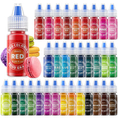 33 color food coloring set in 0.25 fl oz bottles