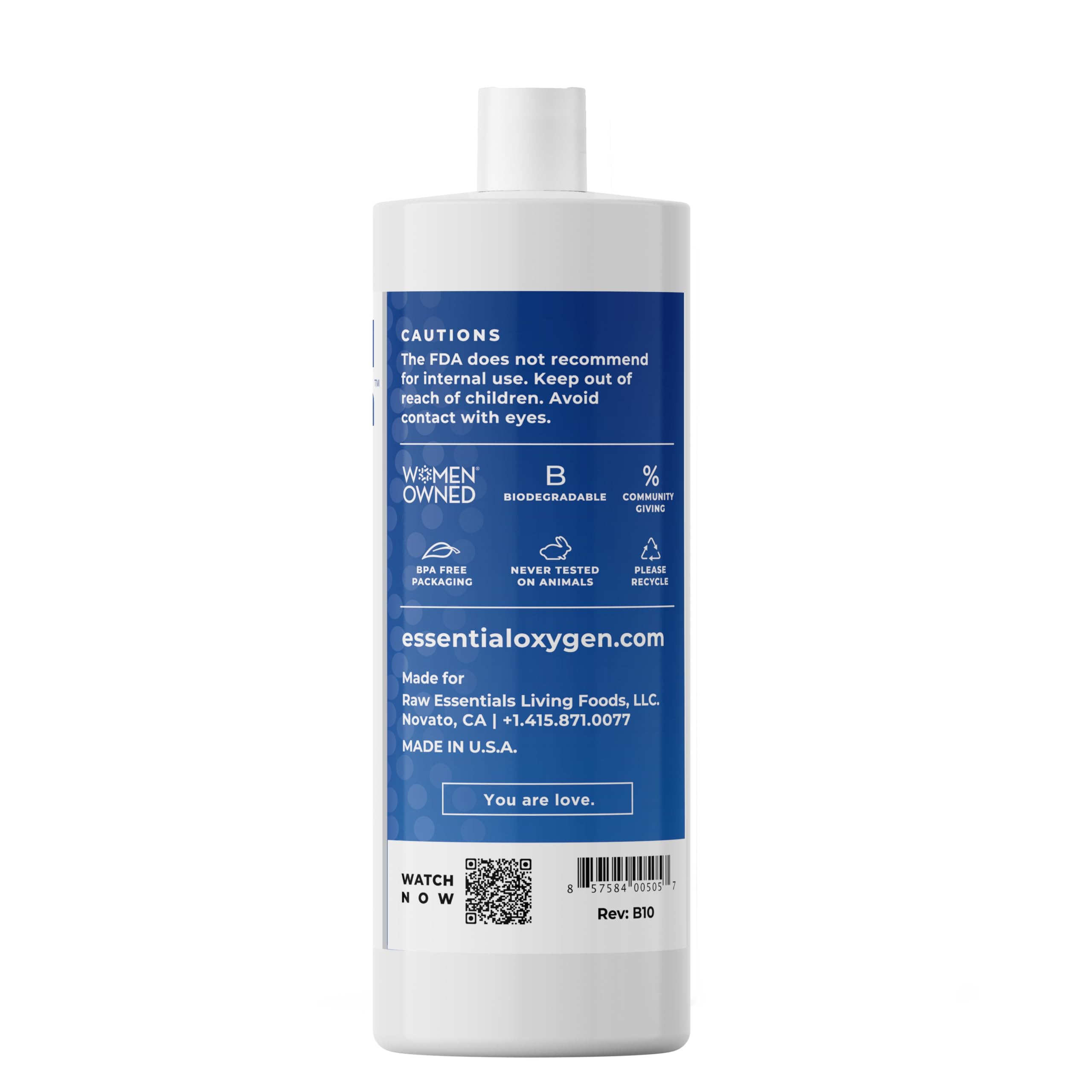 Non GMO essential oxygen hydrogen peroxide 32 oz bottle
