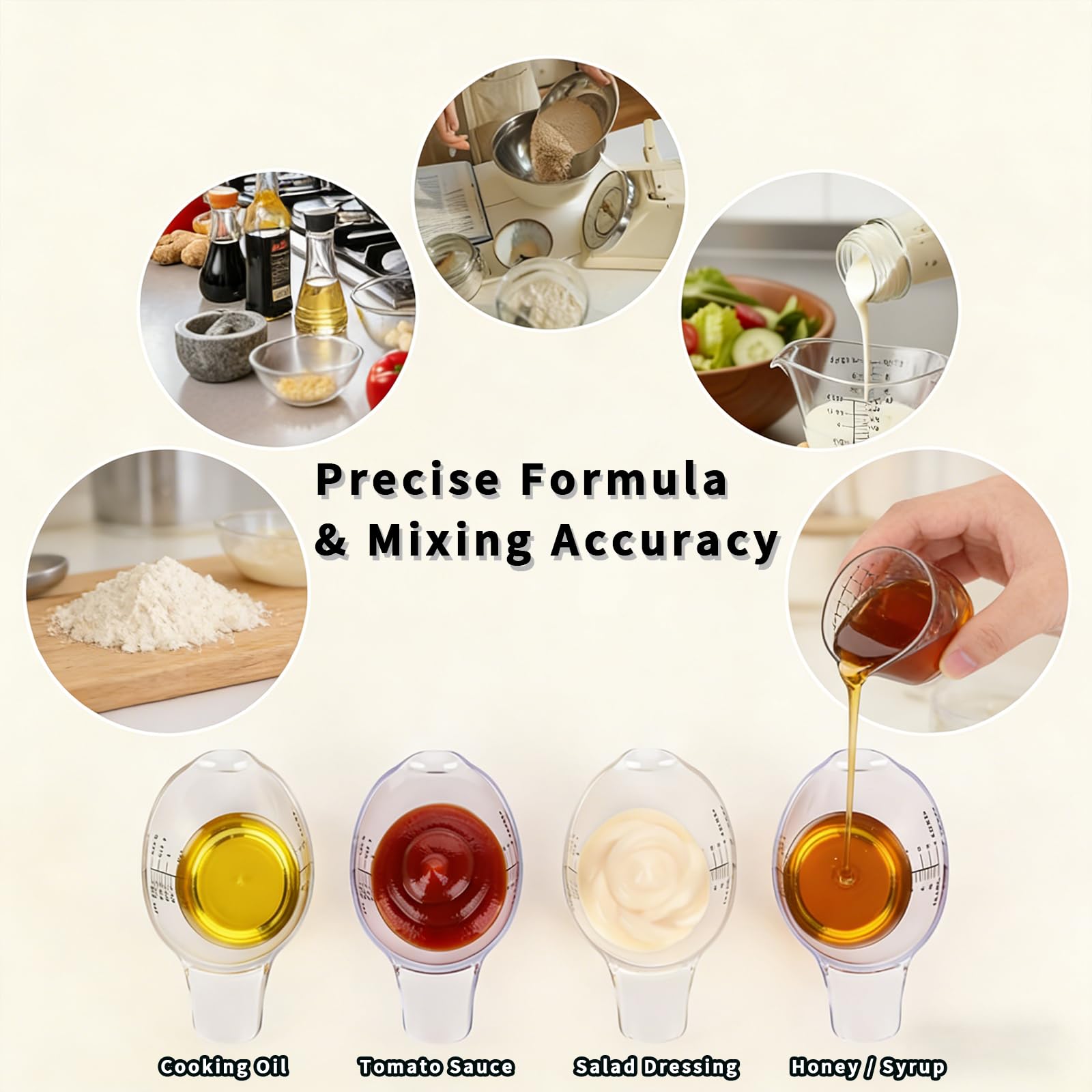 compact measuring cup set for resin projects