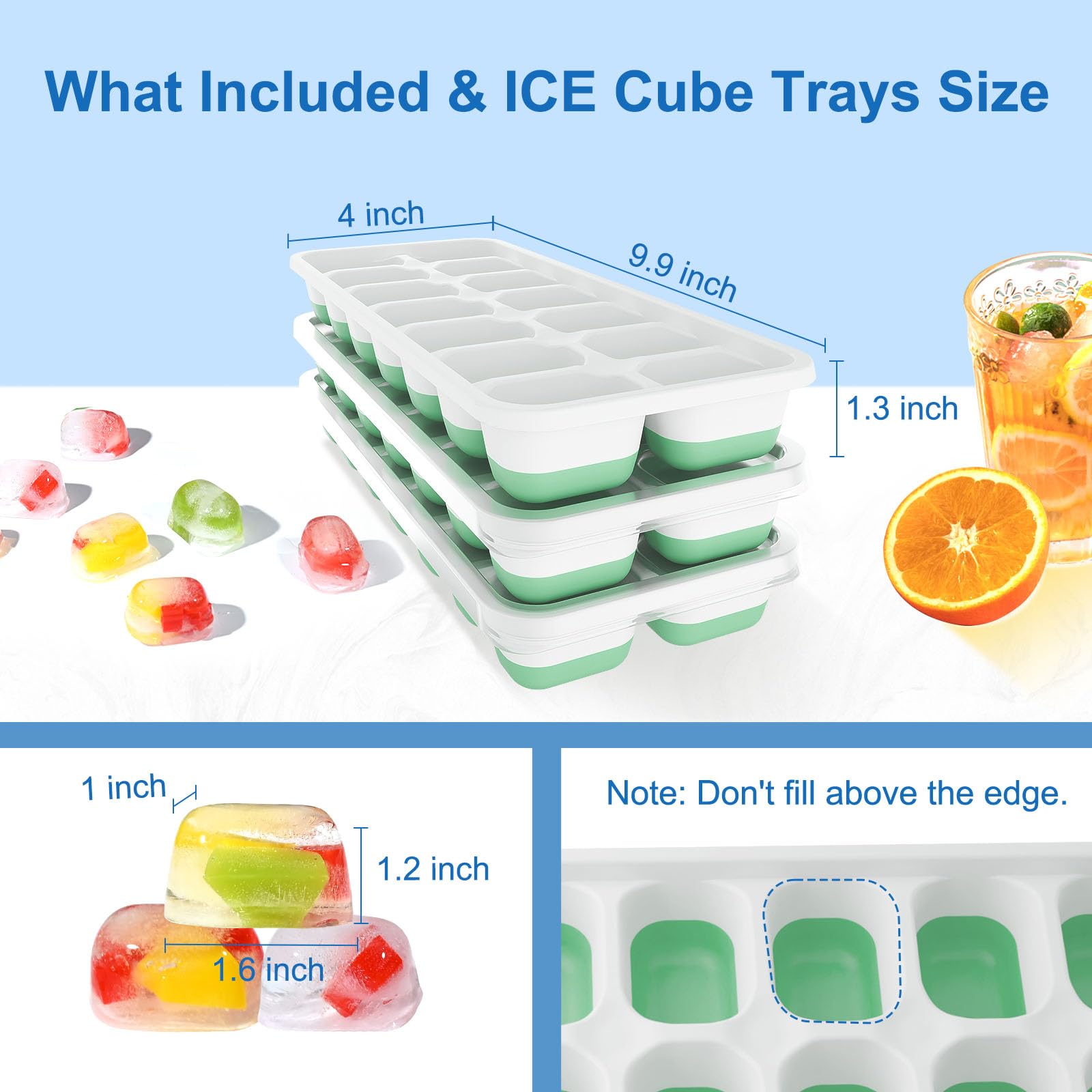 food-grade silicone and pp materials ice tray