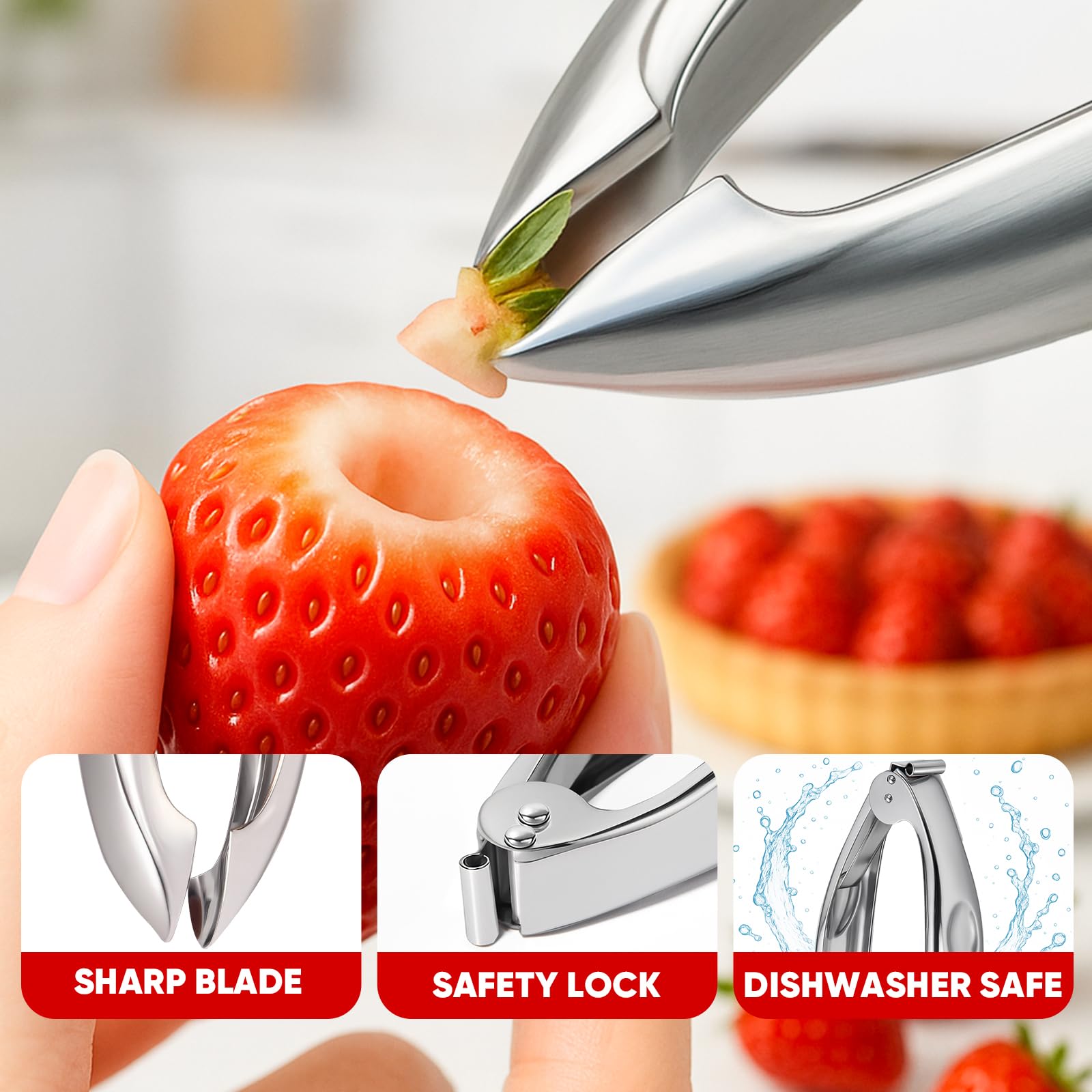 Durable food-grade stainless steel blades