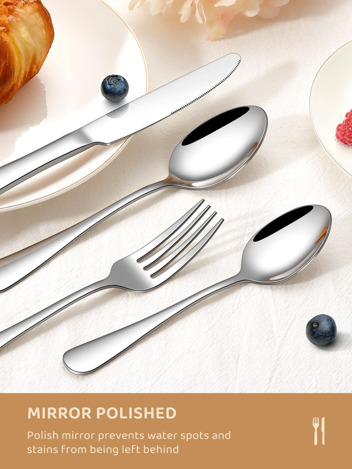 food grade stainless steel rust resistant flatware