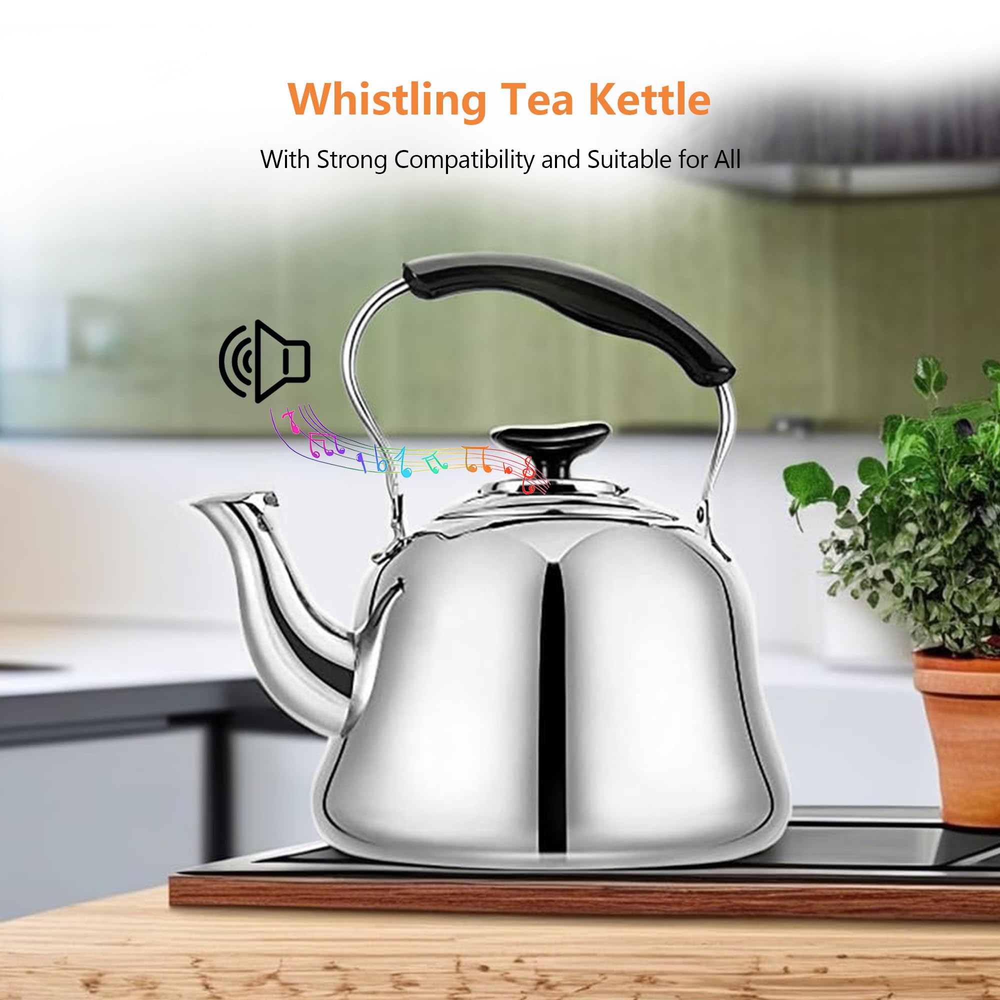 Food grade stainless steel tea kettle rust-resistant close up