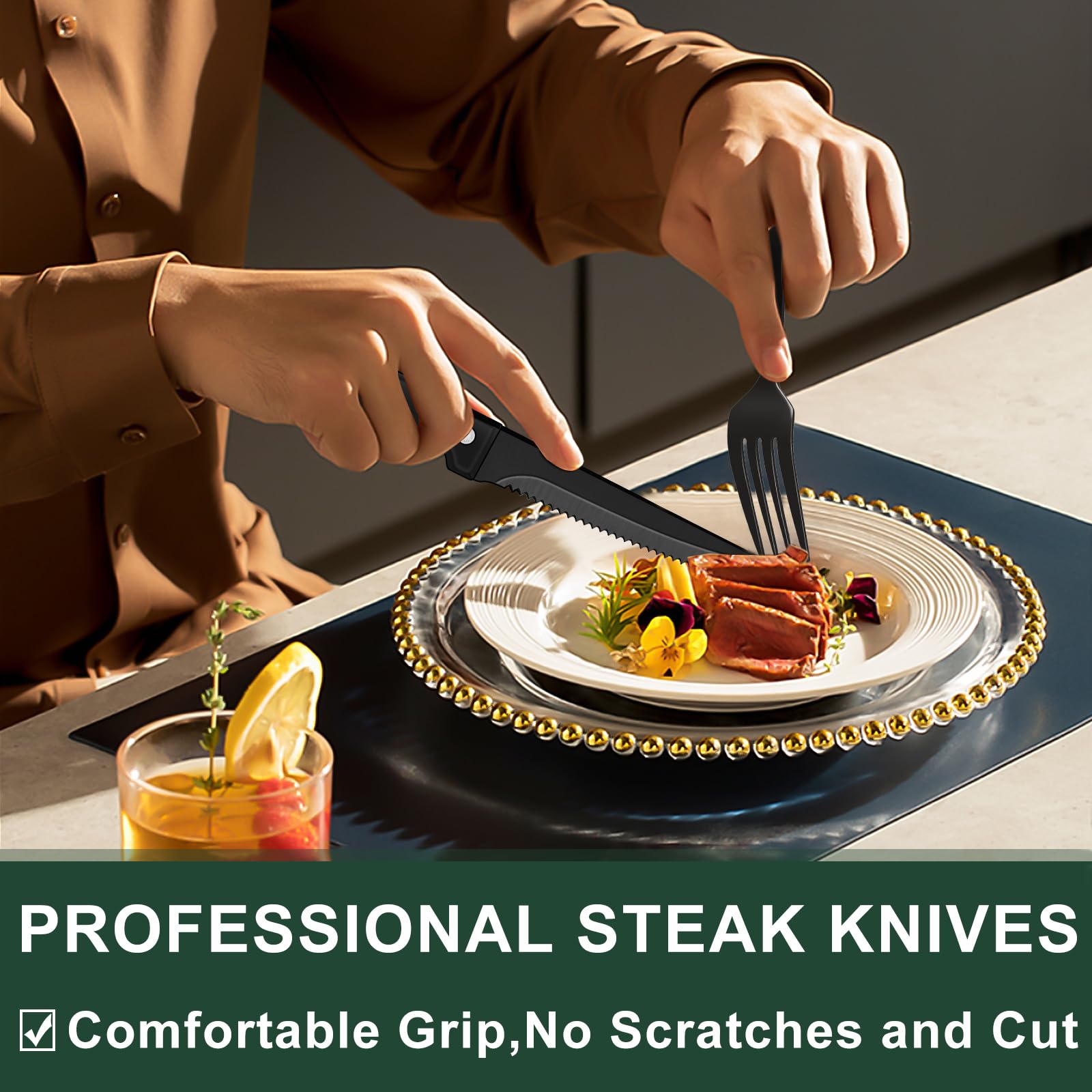 Includes 4 dinner forks 4 salad forks 4 dinner spoons 4 dessert spoons and 4 knives