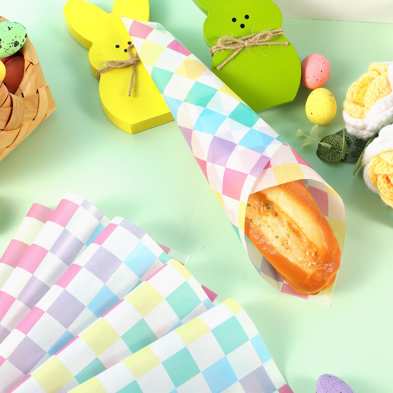 Food packaging wax paper sheets suitable for sandwiches
