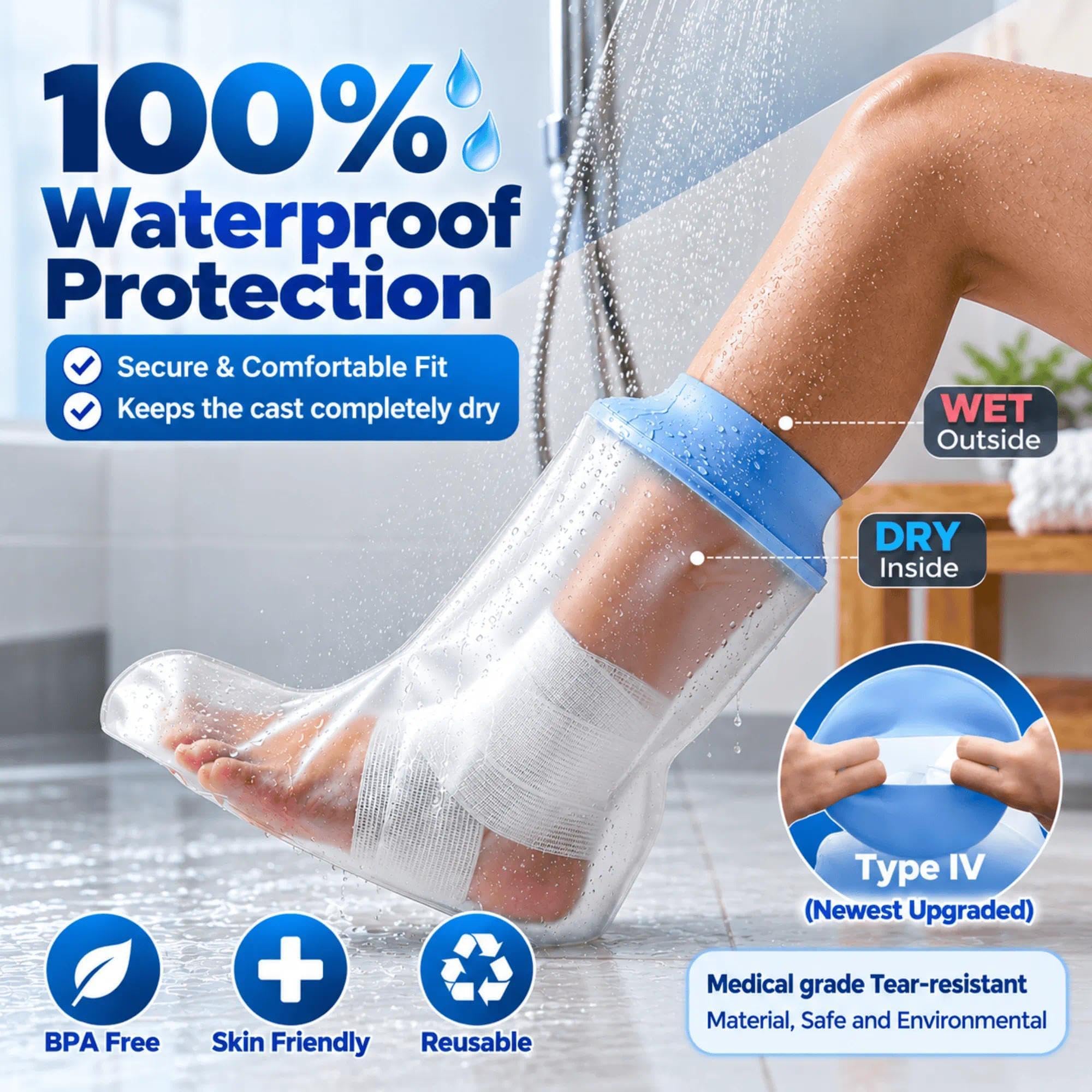 Circumference range 9.8 to 20 inches for UpGoing cast cover