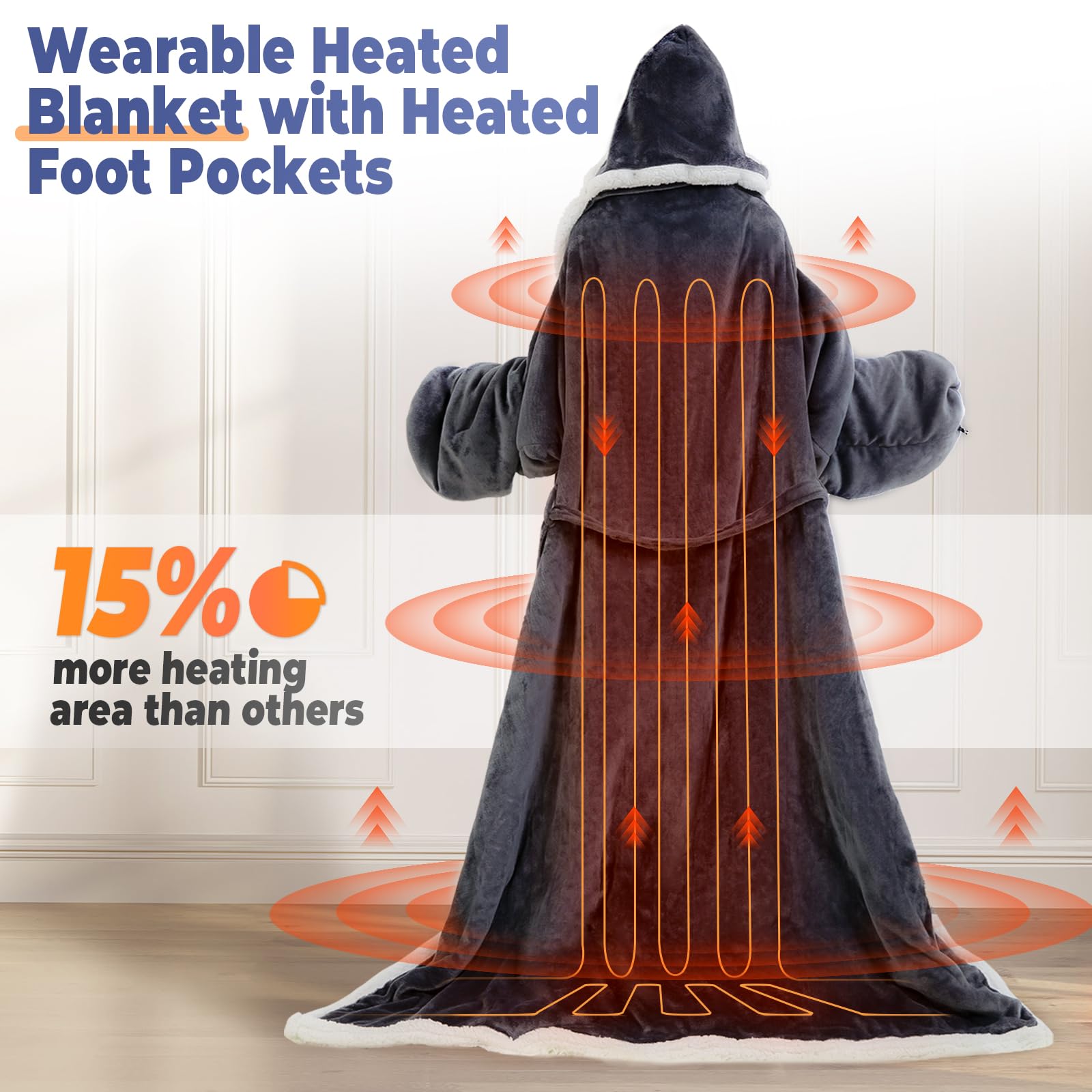 Machine washable heated blanket remove controller before washing
