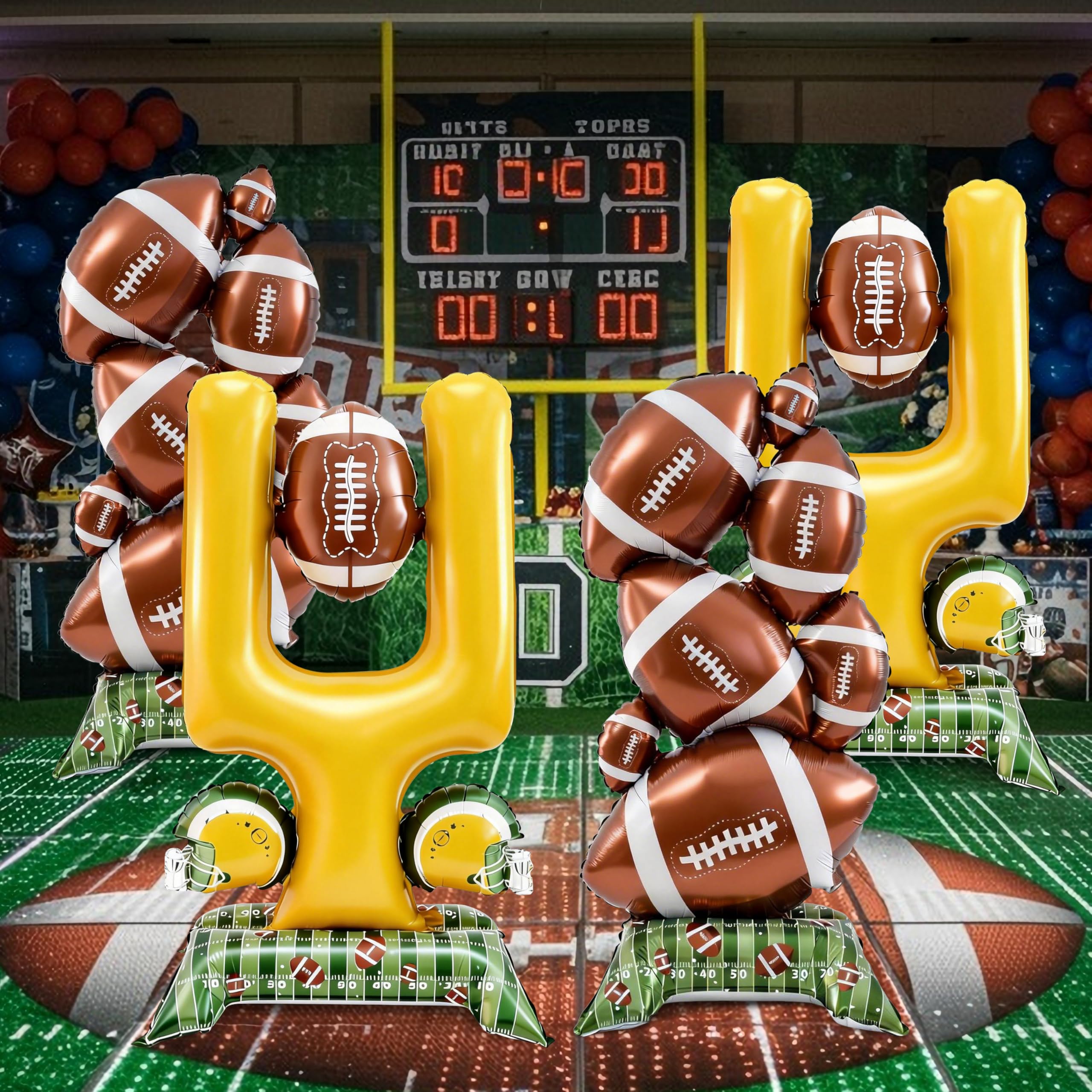 photo backdrop ready football party decorations setup