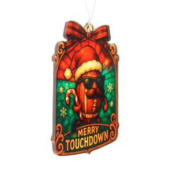 Football Ornament vibrant colors and layered artistry