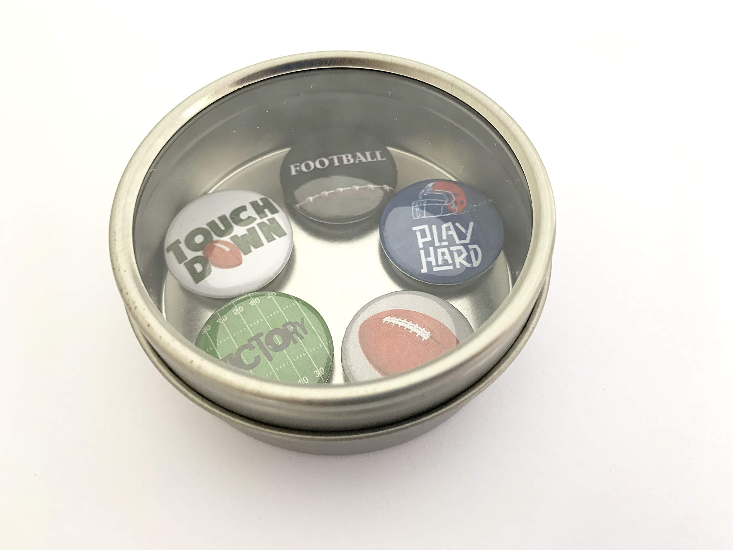 Football themed magnets for lockers boards and desks