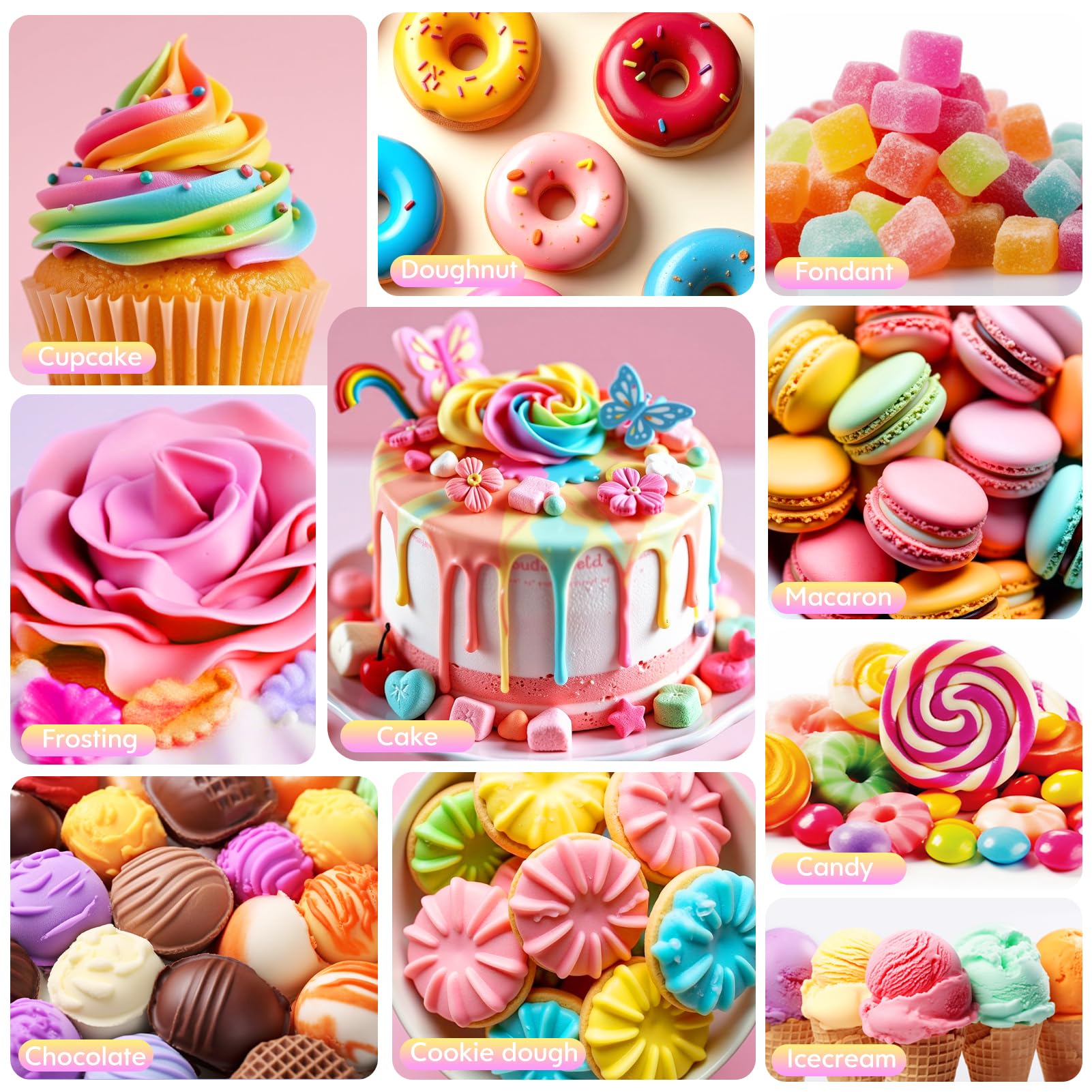Halloween baking colors for cookies icing and cupcakes