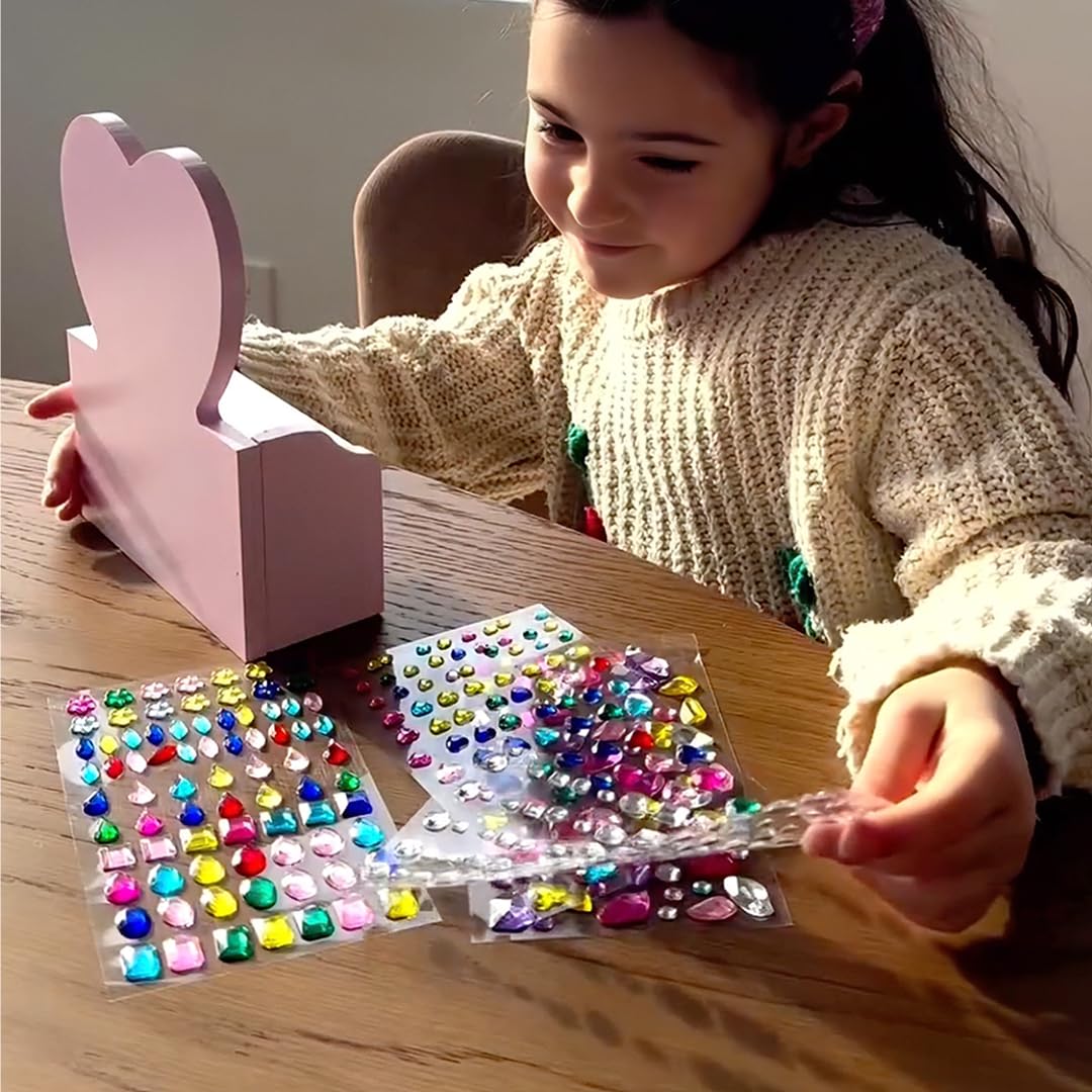Creative kids using the kit for a DIY vanity