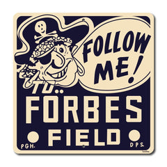 Forbes Field aluminum direction sign product photo