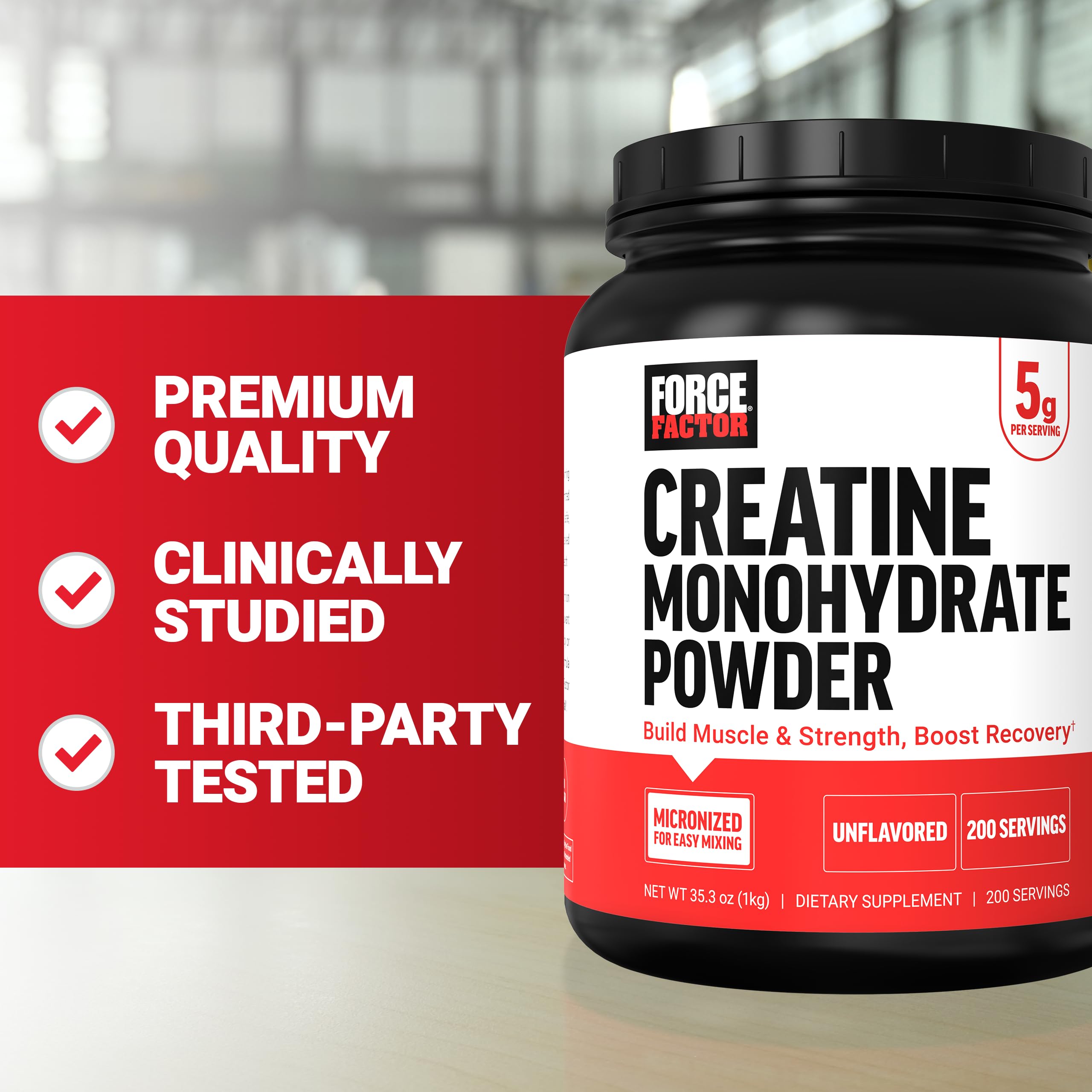 Brain energy metabolism note on packaging for Force Factor Creatine Monohydrate Powder