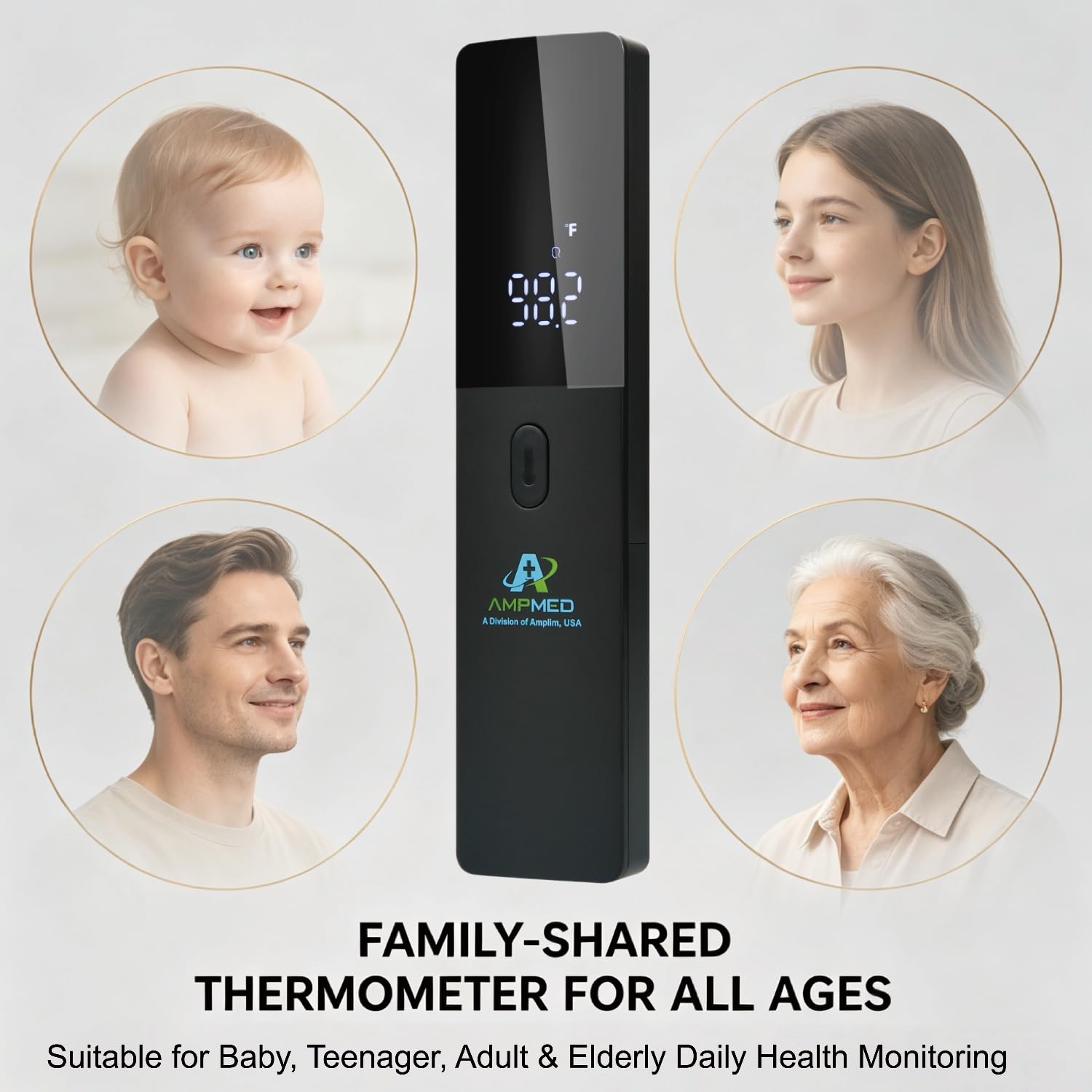 Amplim forehead thermometer one second reading