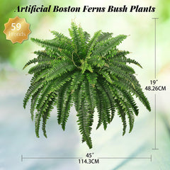 Outdoor planter setup with FOREST PRINCE fake ferns