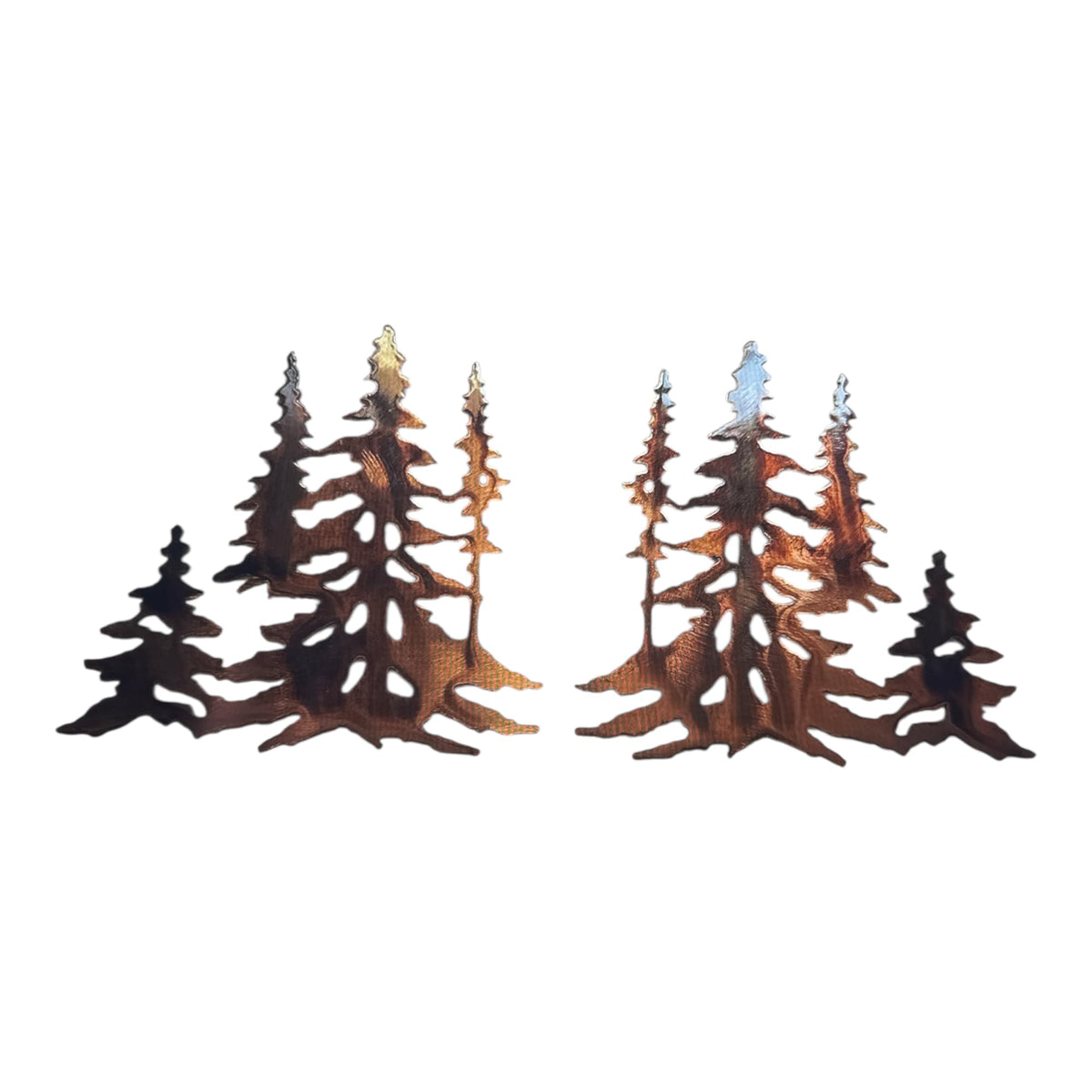Forest Trees metal wall art 9x9 inches