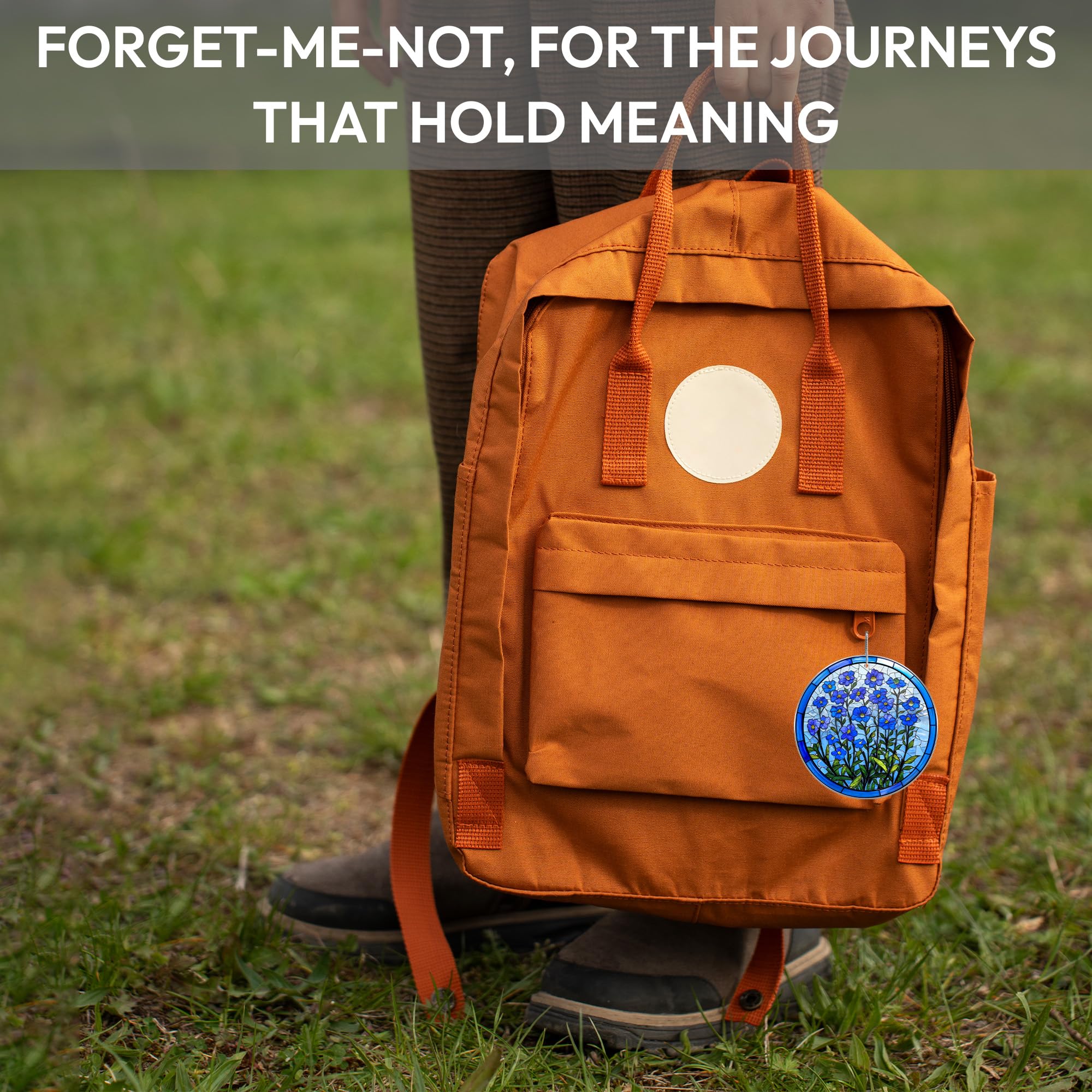 Flower lover suncatcher forget me not gift
