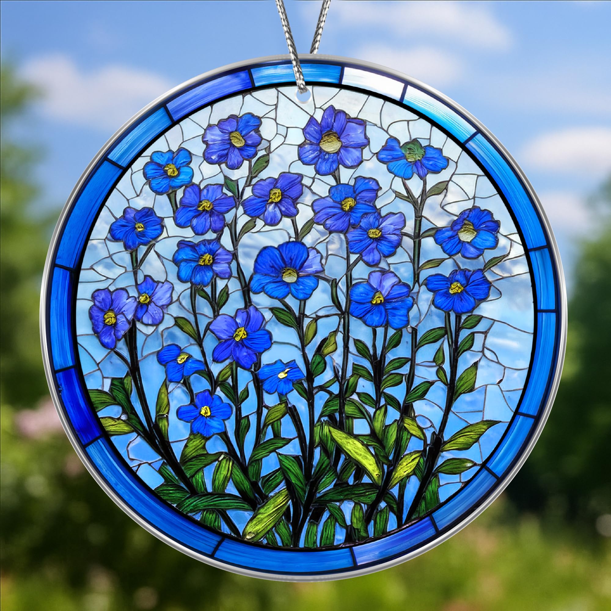 Window decor forget me not suncatcher ready to give