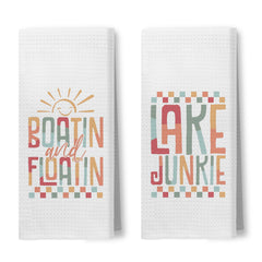 Foritho Boho Summer Lake Kitchen Towels 16x24 Set of 2