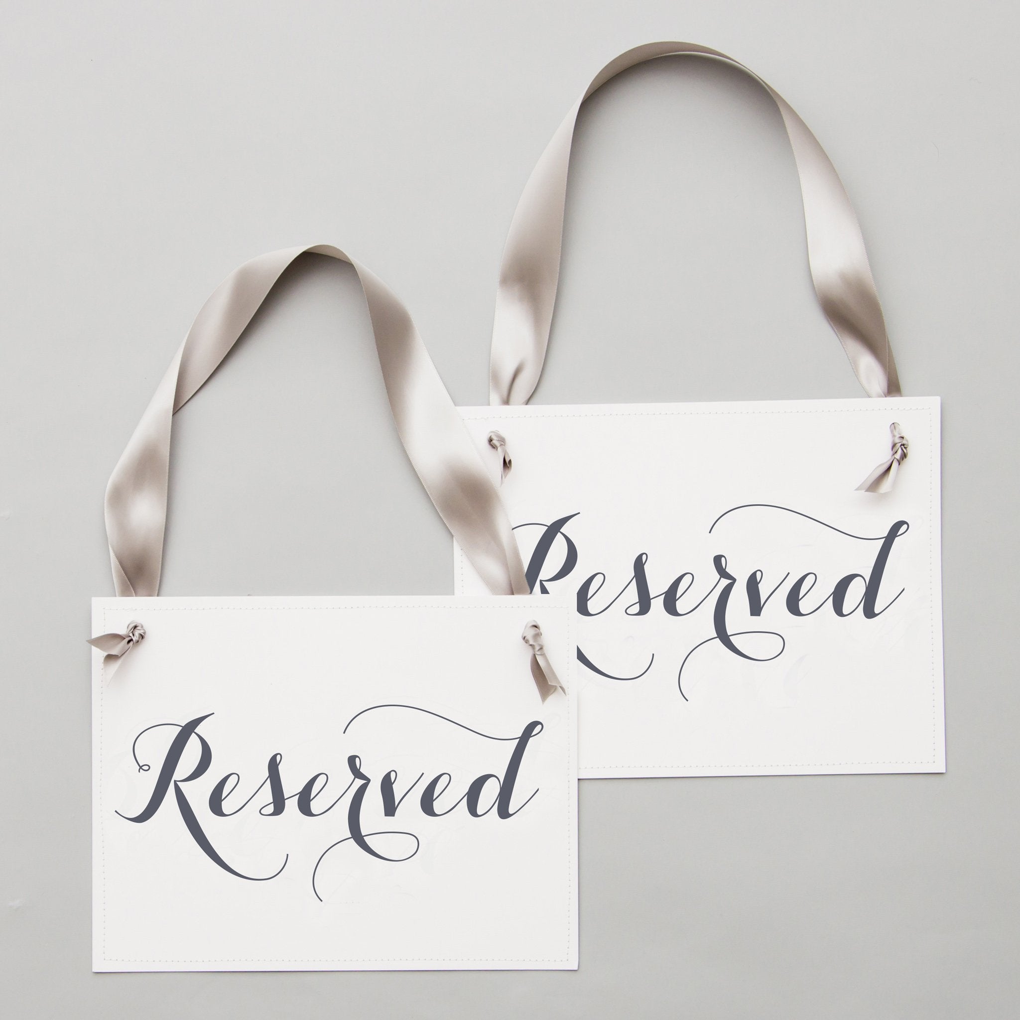 Reserved signs for weddings ceremonies and events
