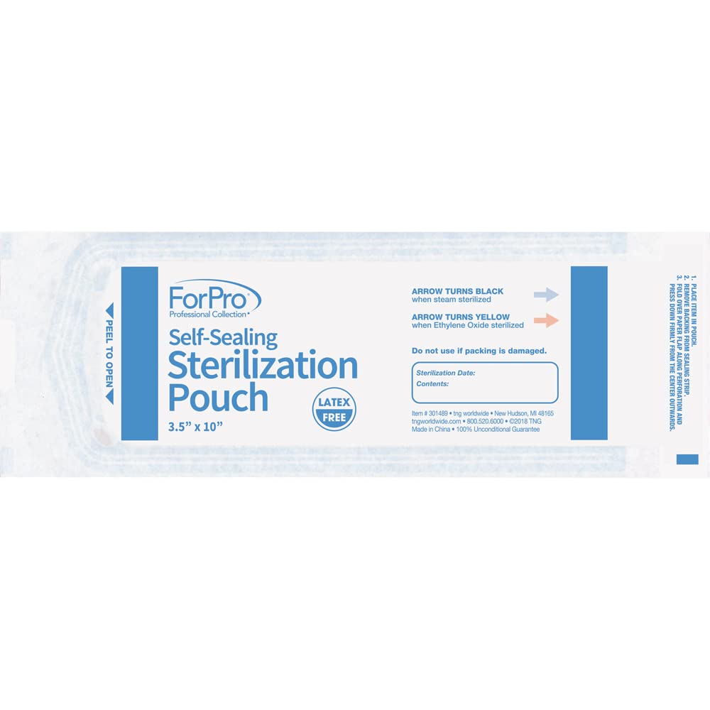 Pack of 200 ForPro self-sealing sterilization pouches